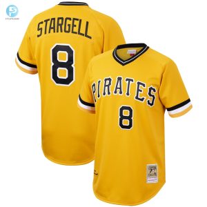 Willie Stargell Pittsburgh Pirates Mitchell Ness Cooperstown Collection Authentic Jersey Gold Mlb stylepulseusa 1 1