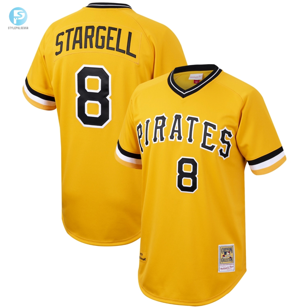 Willie Stargell Pittsburgh Pirates Mitchell  Ness Cooperstown Collection Authentic Jersey  Gold Mlb 