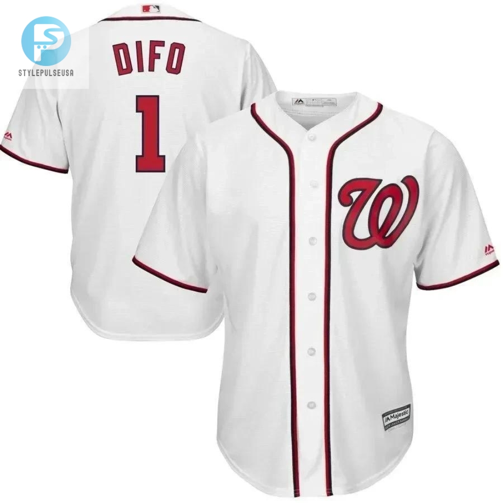 Wilmer Difo Washington Nationals Home Cool Base Player Jersey  White 