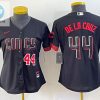 Women Cincinnati Reds 44 Red Elly De La Cruz Jersey Black Red stylepulseusa 1