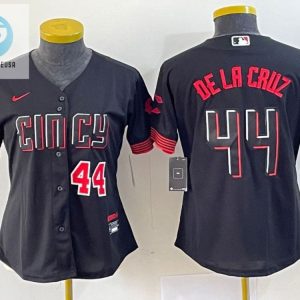 Women Cincinnati Reds 44 Red Elly De La Cruz Jersey Black Red stylepulseusa 1 1