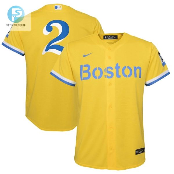 Xander Bogaerts 2 Boston Red Sox Youth City Connect Jersey Gold stylepulseusa 1