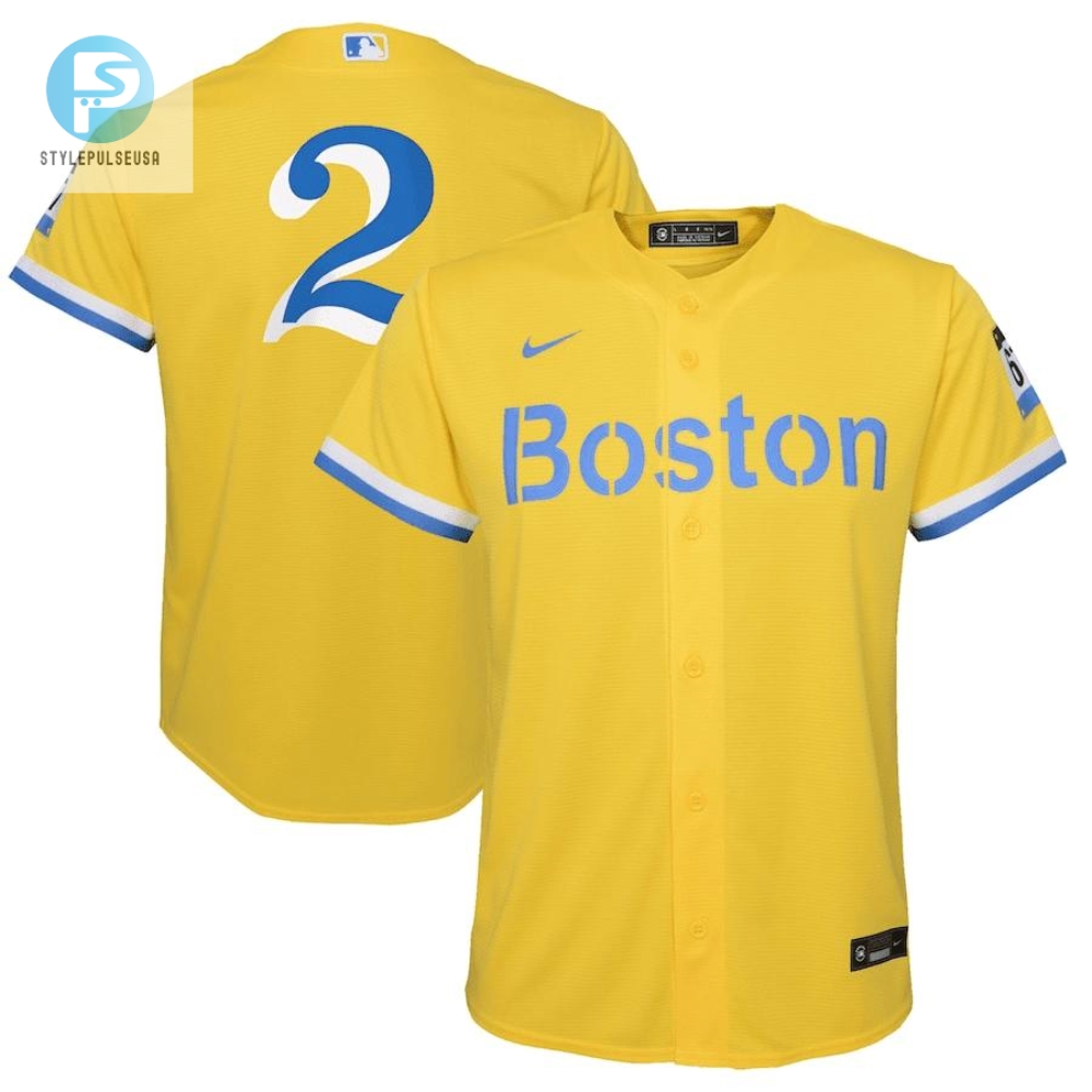 Xander Bogaerts 2 Boston Red Sox Youth City Connect Jersey  Gold 