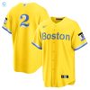 Xander Bogaerts Boston Red Sox 2021 City Connect Replica Player Jersey Goldlight Blue Mlb stylepulseusa 1