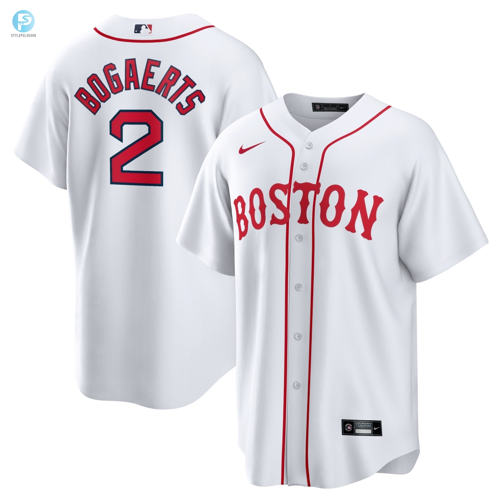 Xander Bogaerts Boston Red Sox 2021 Patriots Day Official Replica Player Jersey  White Mlb 