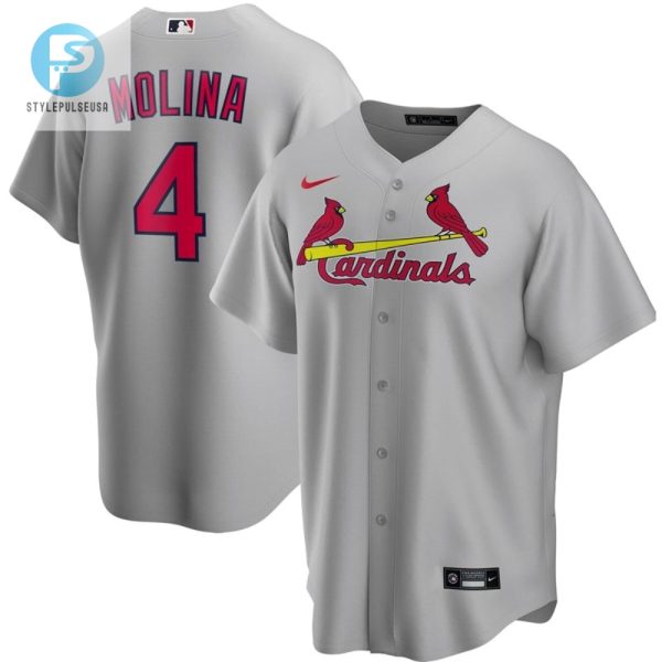 Yadier Molina 4 St Louis Cardinals 2020 Mlb Gray Jersey stylepulseusa 1 1