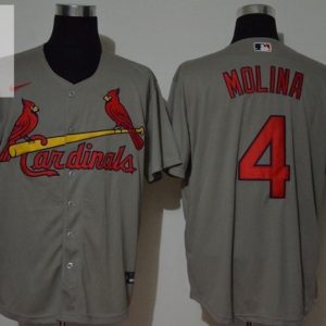 Yadier Molina 4 St Louis Cardinals 2020 Mlb Grey Jersey stylepulseusa 1 1