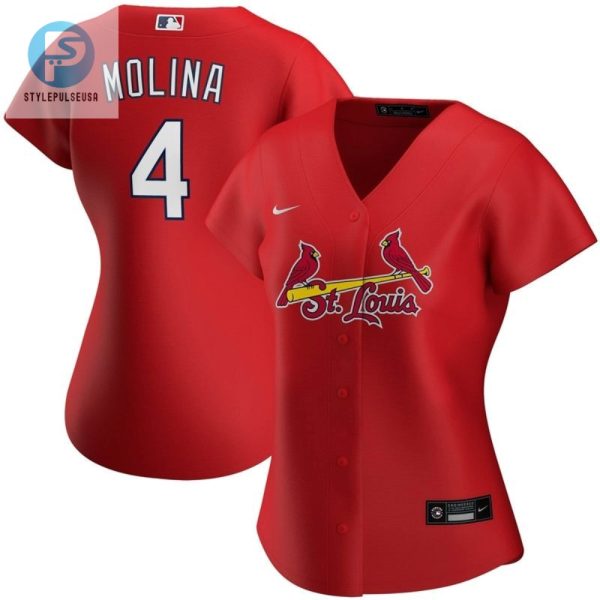 Yadier Molina 4 St Louis Cardinals 2020 Mlb Red Womens Jersey stylepulseusa 1