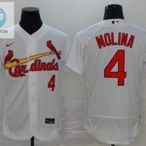 Yadier Molina 4 St Louis Cardinals 2020 Mlb White Jersey A4 stylepulseusa 1 1