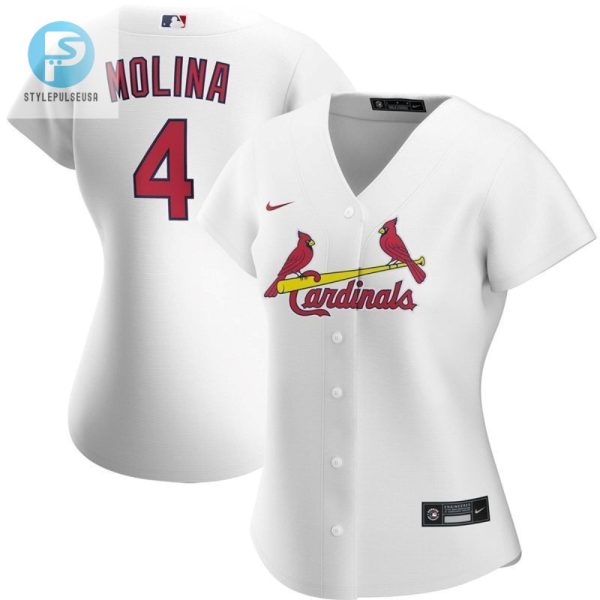 Yadier Molina 4 St Louis Cardinals 2020 Mlb White Womens Jersey stylepulseusa 1