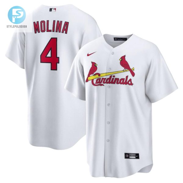 Yadier Molina 4 St. Louis Cardinals Home Men Jersey White stylepulseusa 1