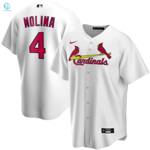 Yadier Molina St Louis Cardinals Home Replica Player Jersey White Mlb stylepulseusa 1