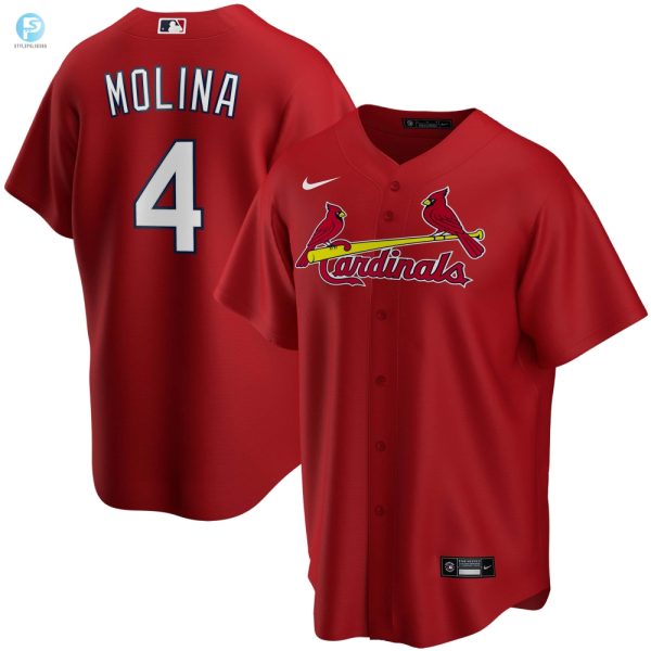 Yadier Molina St. Louis Cardinals Alternate Replica Player Jersey Red Mlb stylepulseusa 1