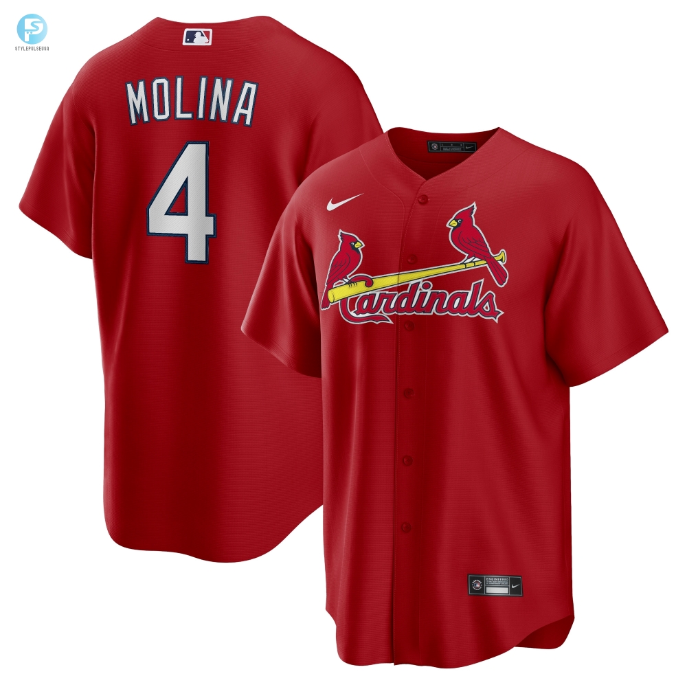 Yadier Molina St. Louis Cardinals Alternate Replica Player Name Jersey  Red Mlb 