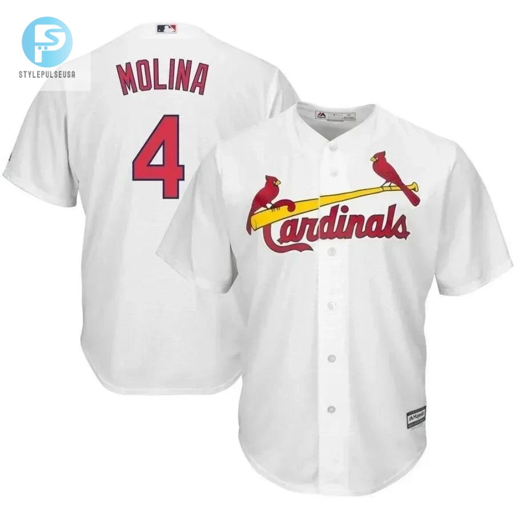 Yadier Molina St. Louis Cardinals Cool Base Player Jersey  White 