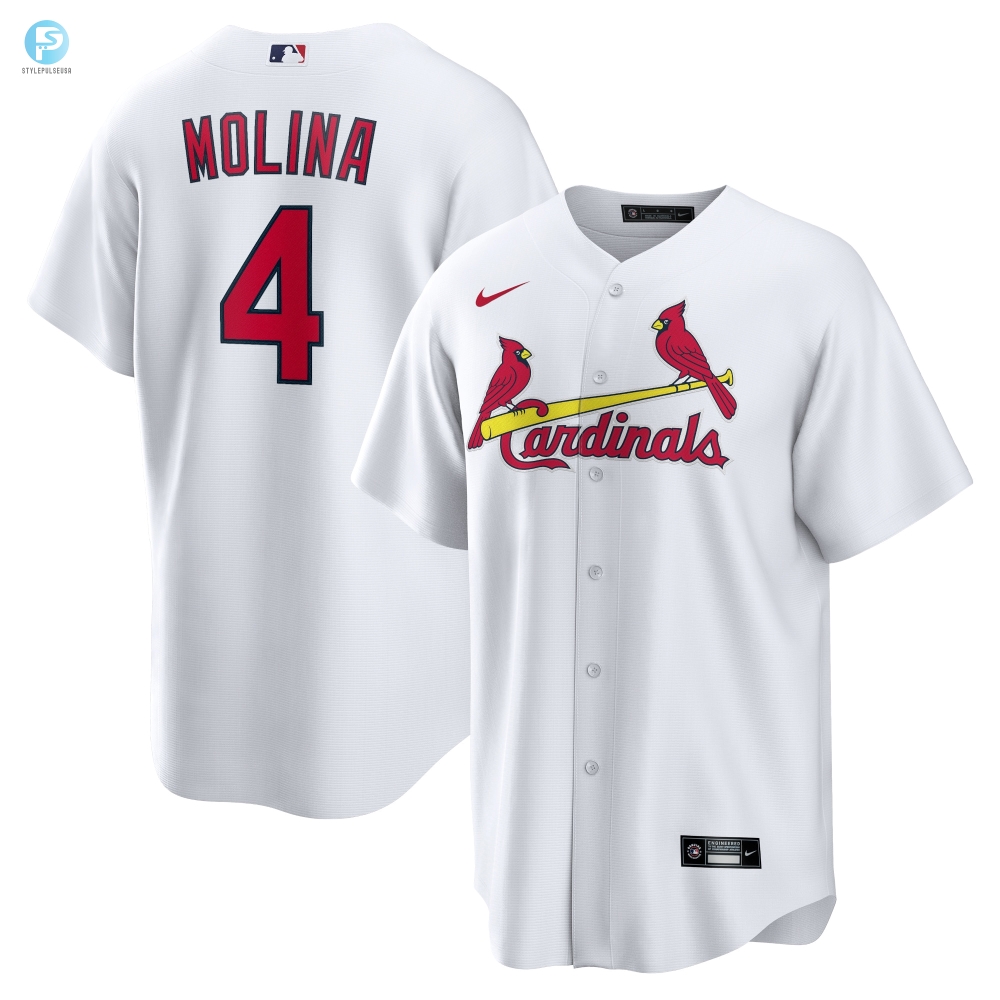 Yadier Molina St. Louis Cardinals Home Replica Player Name Jersey  White Mlb 