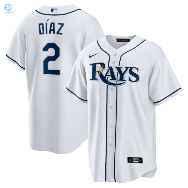 Yandy Diaz 2 Tampa Bay Rays Home Team Men Jersey White stylepulseusa 1