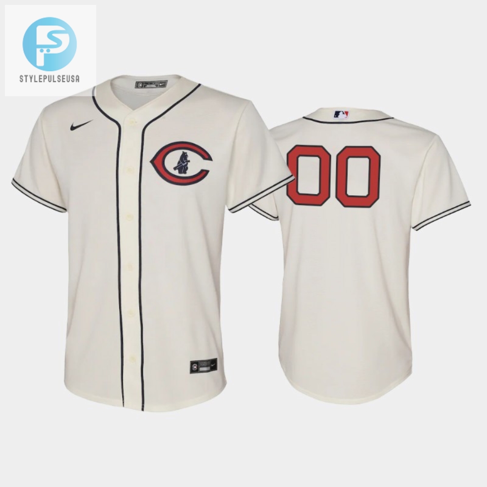 Youth 202223 Field Of Dreams 00 Custom Chicago Cubs Cream Jersey stylepulseusa 1