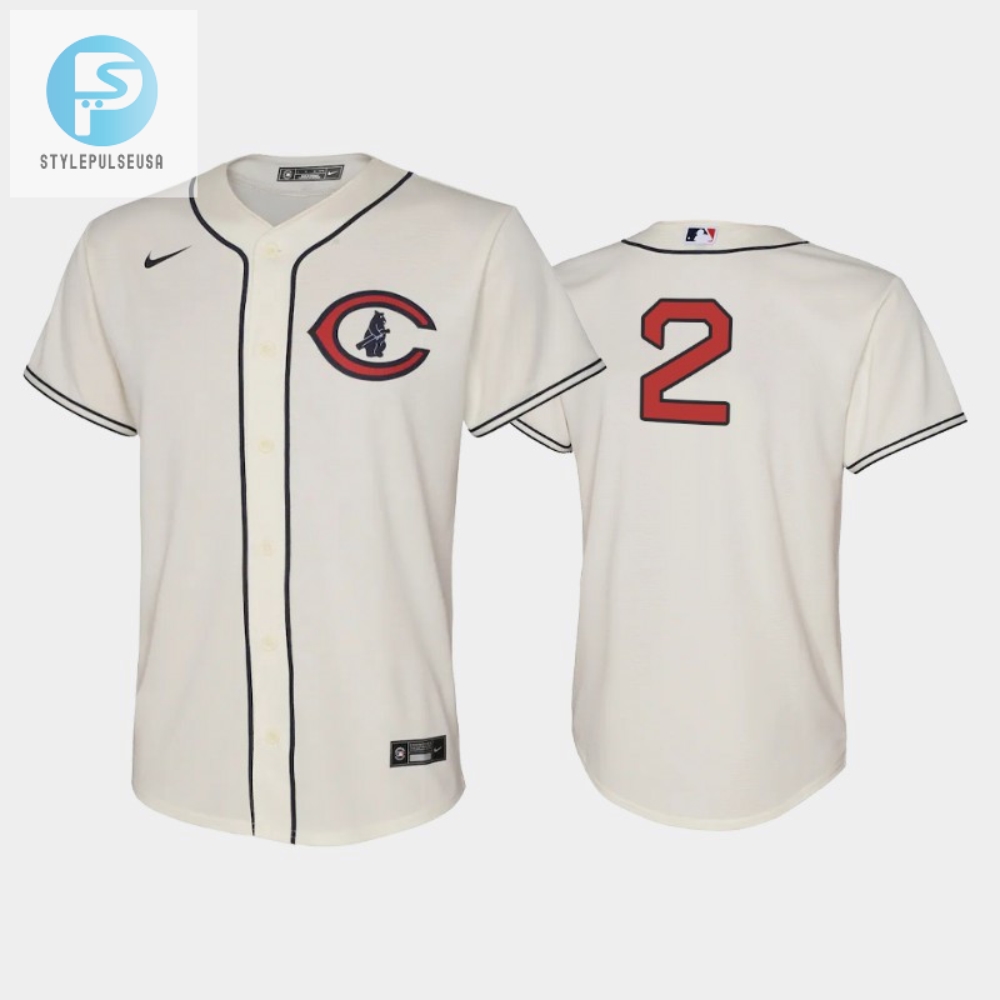 Youth 202223 Field Of Dreams 2 Nico Hoerner Chicago Cubs Cream Jersey 