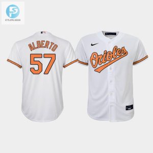 Youth Baltimore Orioles Hanser Alberto 57 White Home Jersey Mlb Jersey stylepulseusa 1 1