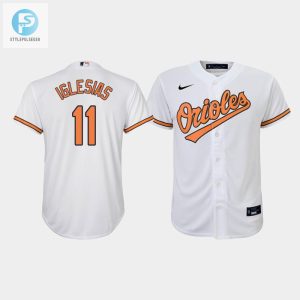 Youth Baltimore Orioles Jose Iglesias 11 White Home Jersey stylepulseusa 1 1