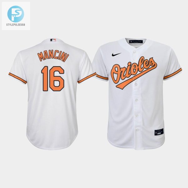 Youth Baltimore Orioles Trey Mancini 16 White Home Jersey stylepulseusa 1