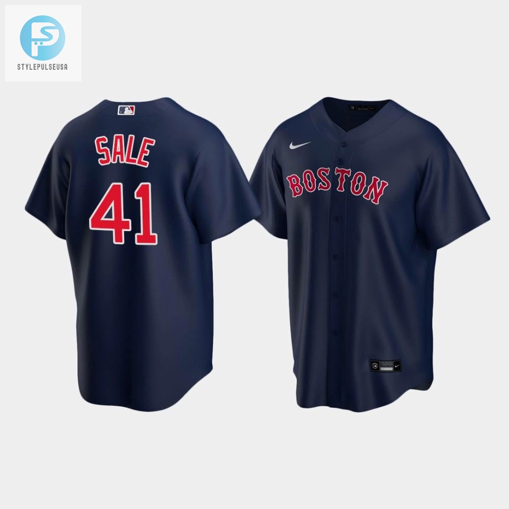 Youth Boston Red Sox 41 Chris Sale Alternate Navy Jersey 