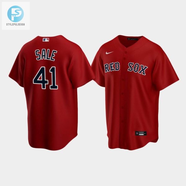 Youth Boston Red Sox 41 Chris Sale Alternate Red Jersey stylepulseusa 1