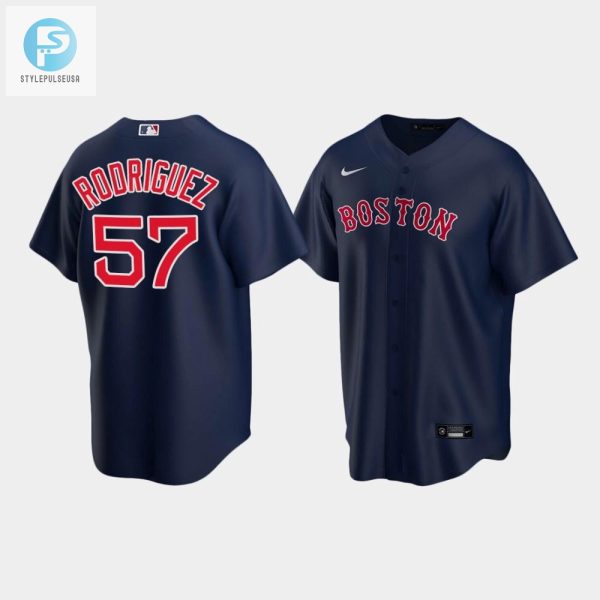 Youth Boston Red Sox 57 Eduardo Rodriguez Alternate Navy Jersey stylepulseusa 1