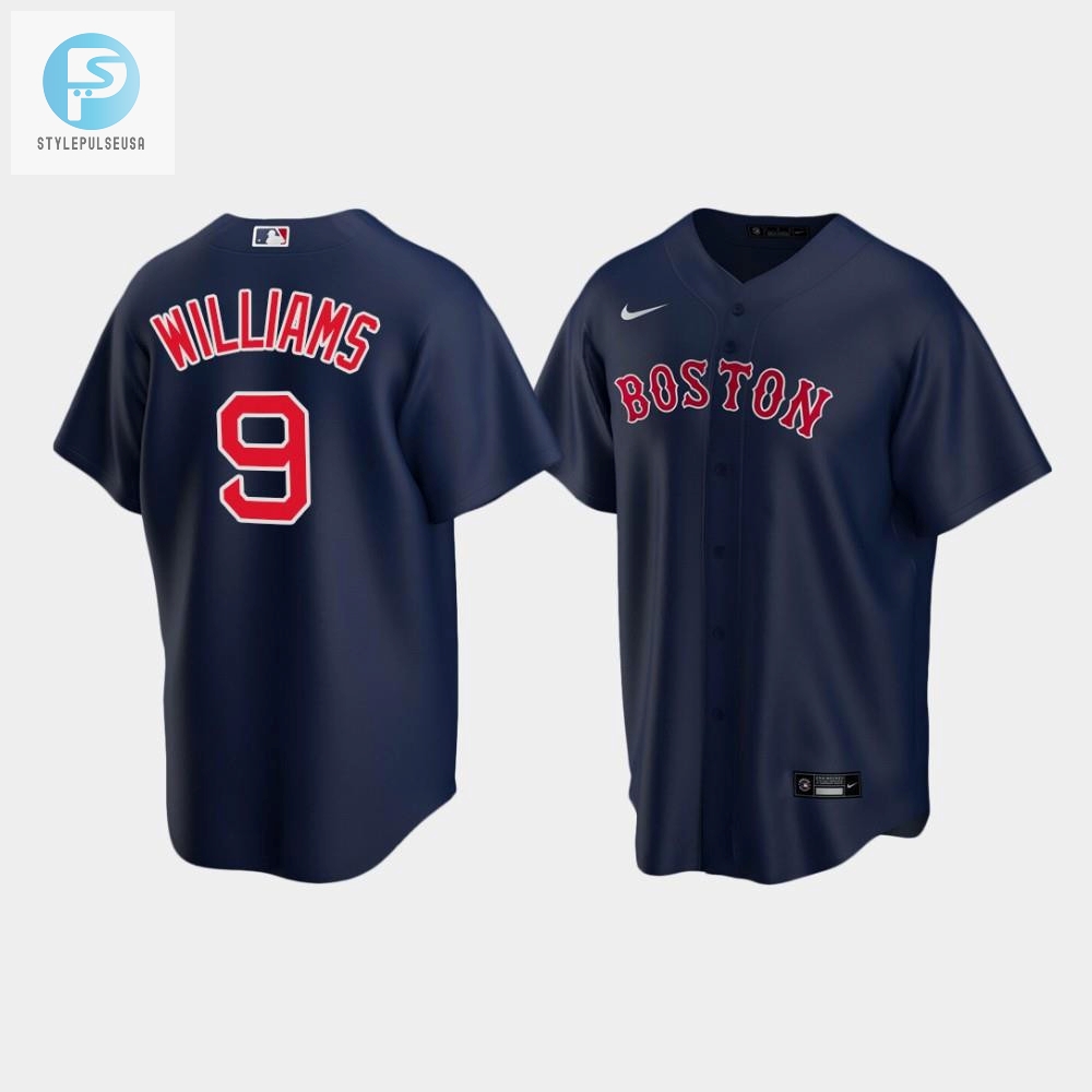 Youth Boston Red Sox 9 Ted Williams Alternate Navy Jersey 