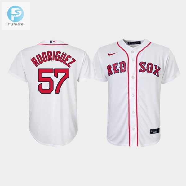 Youth Boston Red Sox Eduardo Rodriguez 57 White Home Jersey stylepulseusa 1