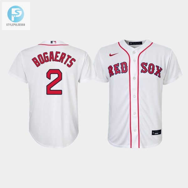 Youth Boston Red Sox Xander Bogaerts 2 White Home Jersey stylepulseusa 1