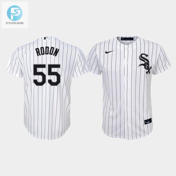 Youth Chicago White Sox Carlos Rodon 55 White Home Jersey stylepulseusa 1