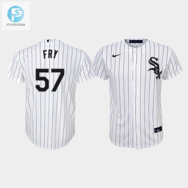 Youth Chicago White Sox Jace Fry 57 White Home Jersey stylepulseusa 1