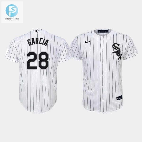 Youth Chicago White Sox Leury Garcia 28 White Home Jersey stylepulseusa 1