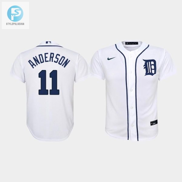 Youth Detroit Tigers 11 Sparky Anderson Home White Jersey stylepulseusa 1