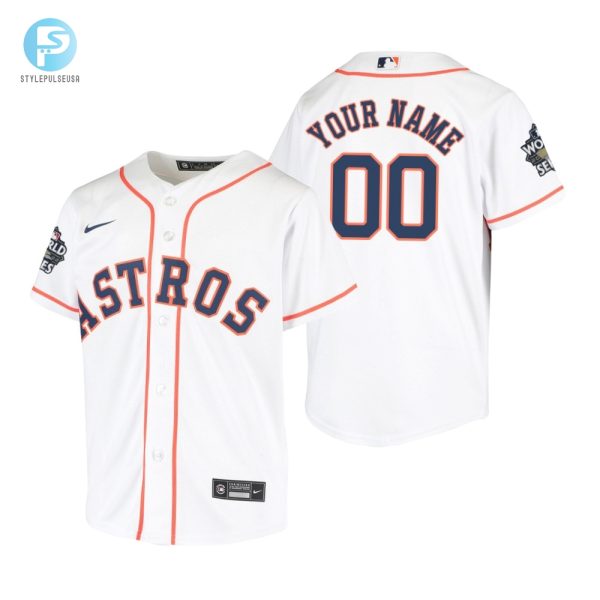 Youth Houston Astros Custom 00 White 202223 World Series Jersey stylepulseusa 1