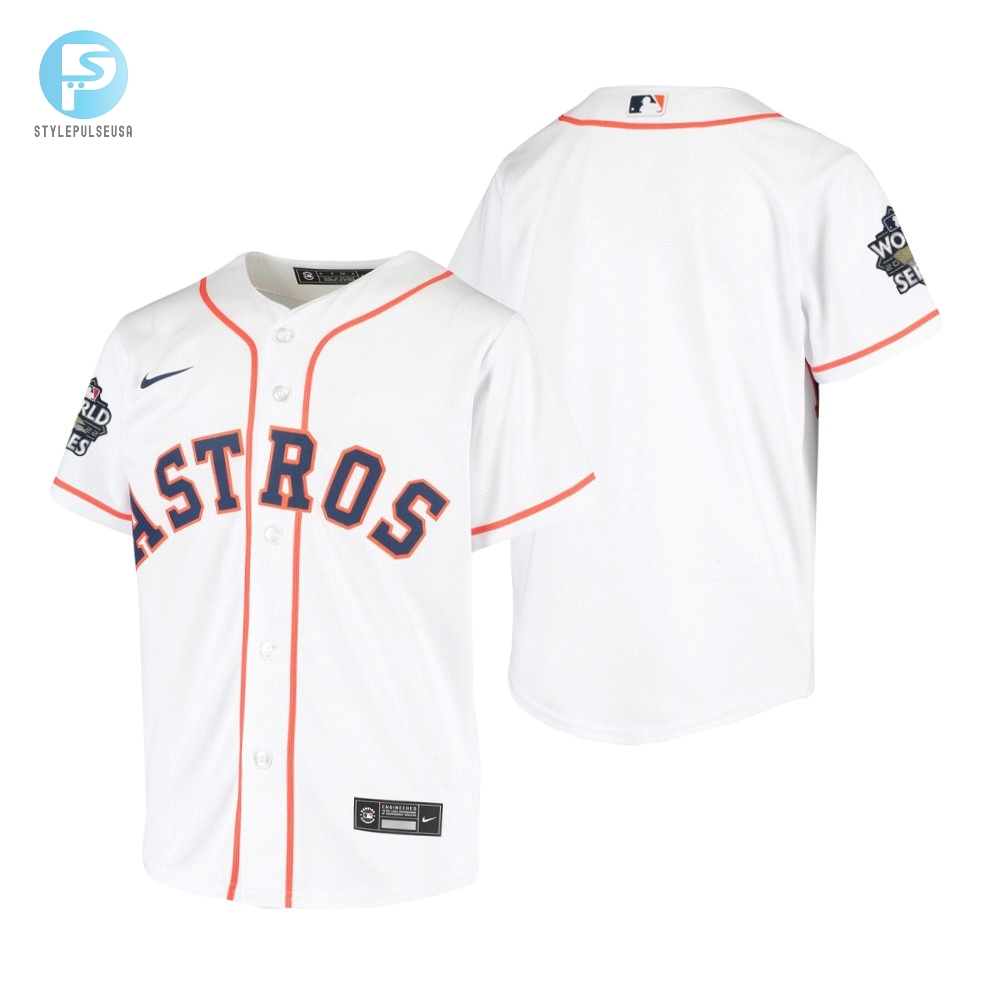 Youth Houston Astros White 202223 World Series Jersey 