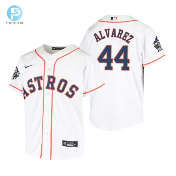 Youth Houston Astros Yordan Alvarez 44 White 202223 World Series Jersey stylepulseusa 1