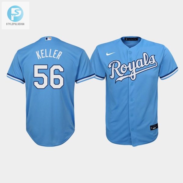 Youth Kansas City Royals Brad Keller 56 Light Blue Alternate Jersey stylepulseusa 1