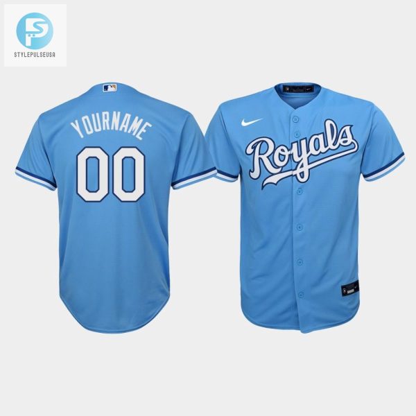 Youth Kansas City Royals Custom 00 Light Blue Alternate Jersey stylepulseusa 1 1