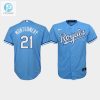 Youth Kansas City Royals Mike Montgomery 21 Light Blue Alternate Jersey stylepulseusa 1