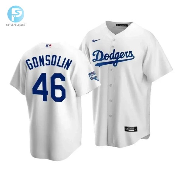 Youth Los Angeles Dodgers Tony Gonsolin 46 2020 World Series Champions Home Jersey White stylepulseusa 1