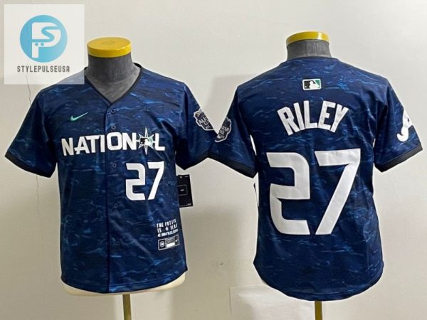 Youth National League 27 Austin Riley Nike 2023 Mlb All Star Game Limited Player Jersey Royal stylepulseusa 1