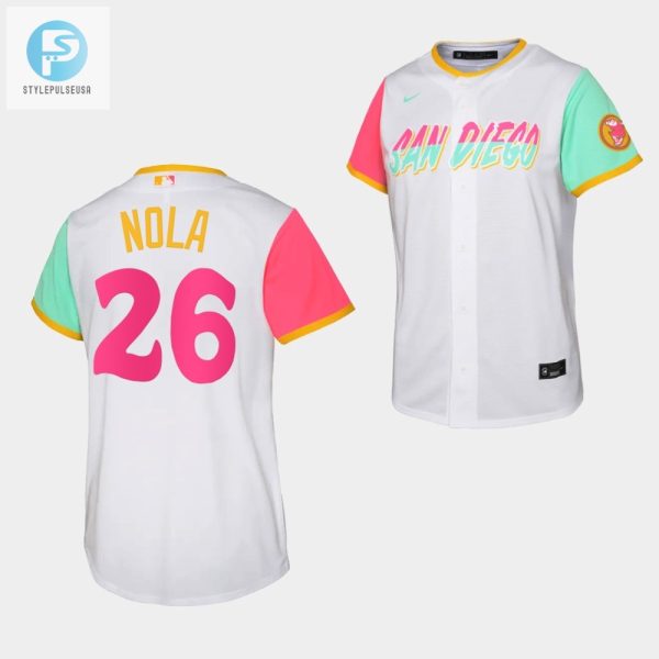 Youth San Diego Padres Austin Nola White Jersey 202223 City Connect Shirt stylepulseusa 1