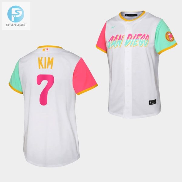 Youth San Diego Padres Haseong Kim 7 White Jersey 202223 City Connect Shirt stylepulseusa 1