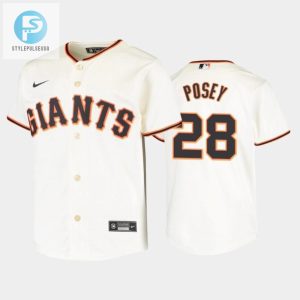 Youth San Francisco Giants 28 Buster Posey Cream Home Jersey stylepulseusa 1 1