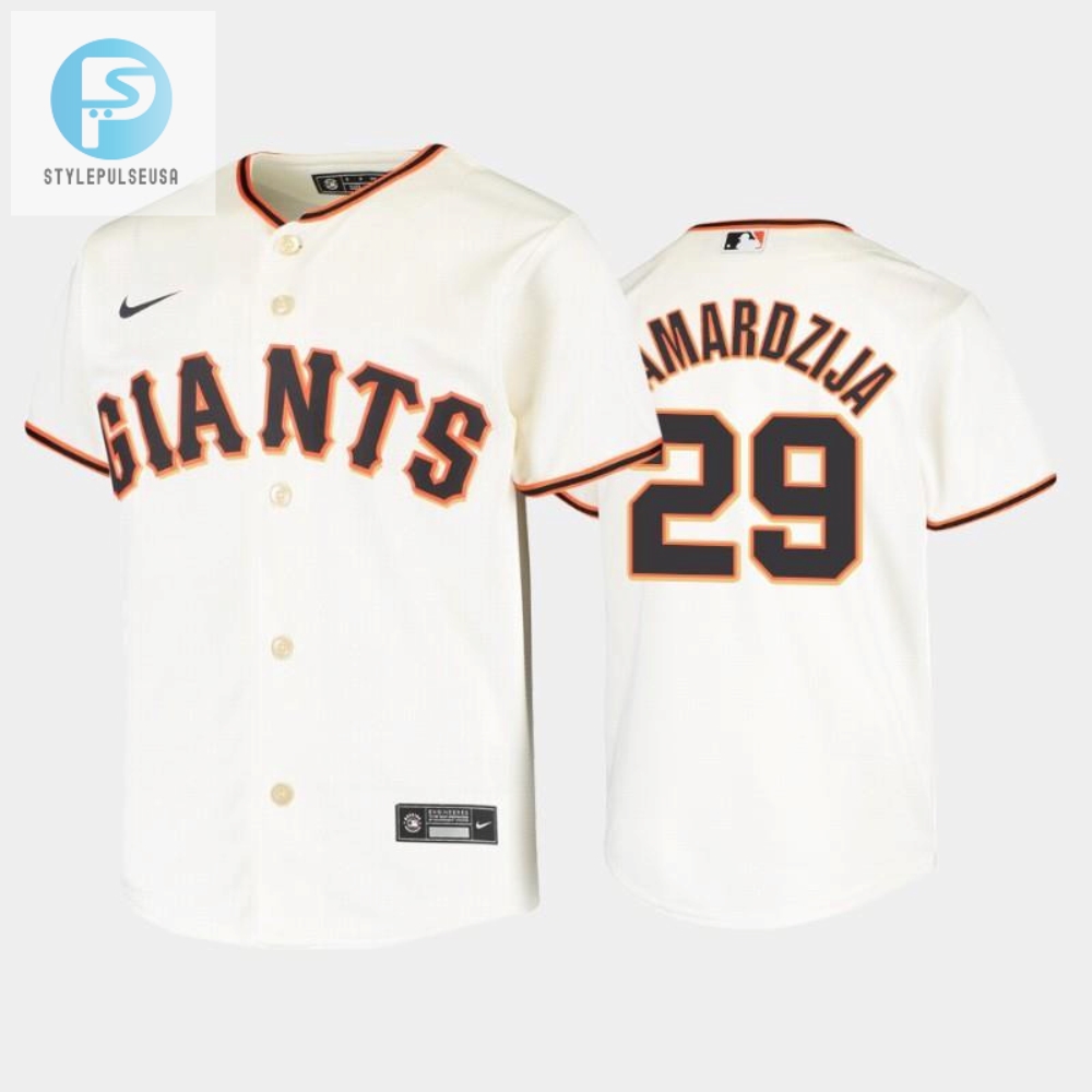 Youth San Francisco Giants 29 Jeff Samardzija Cream Home Jersey 