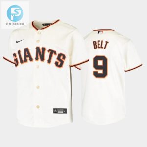 Youth San Francisco Giants 9 Brandon Belt Cream Home Jersey stylepulseusa 1 1