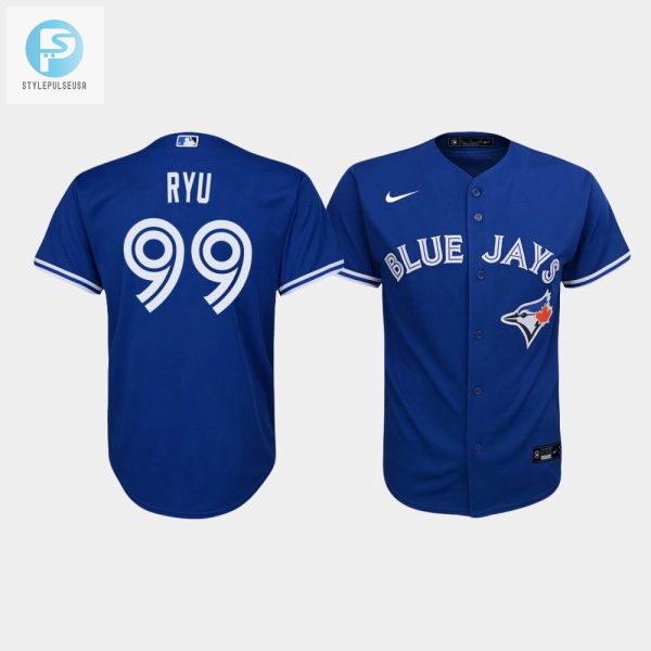 Youth Toronto Blue Jays Hyunjin Ryu 99 Royal Alternate Jersey stylepulseusa 1